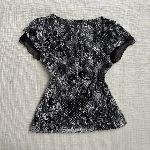 vintage layered lace cardi top - Picture 4 of 9